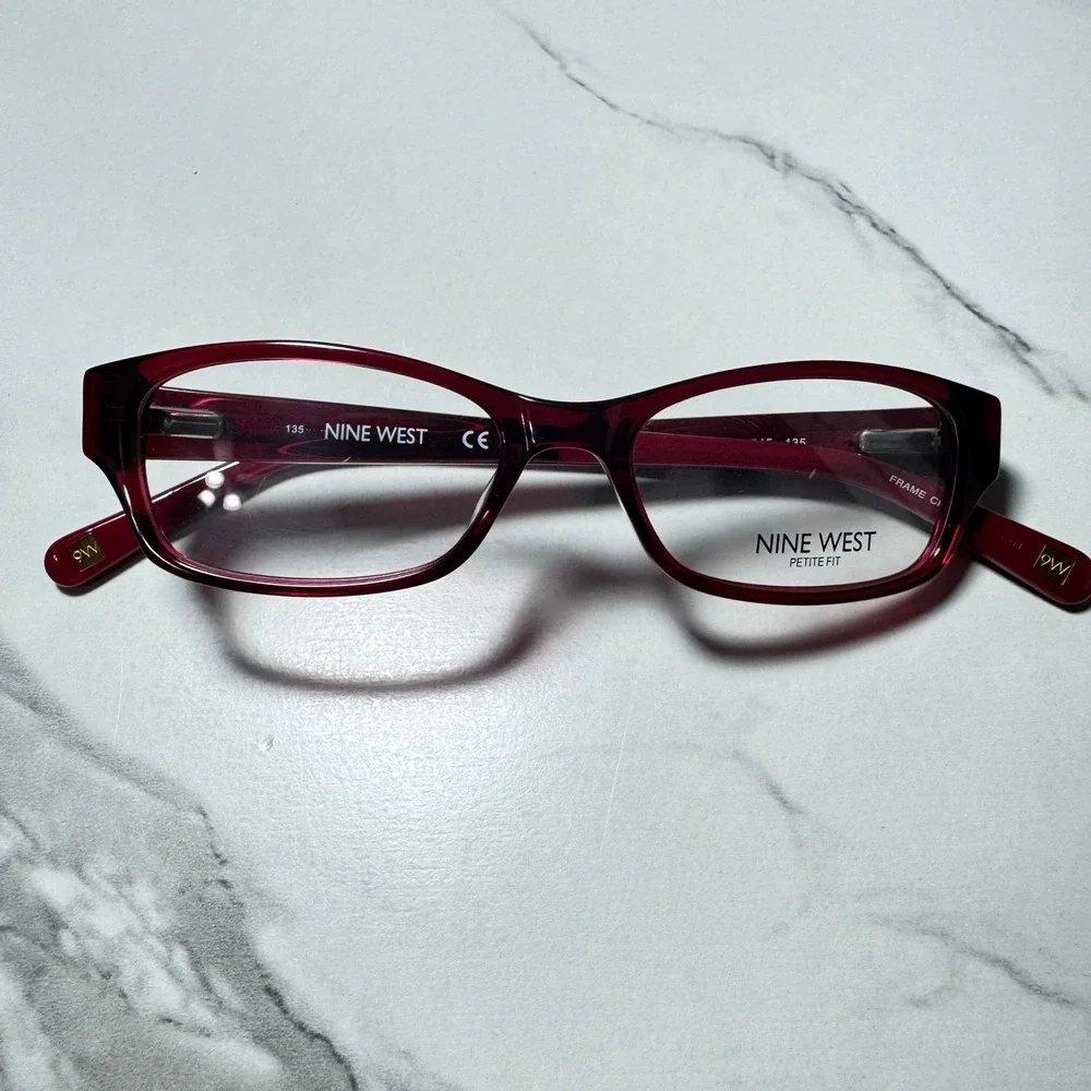 Nine West Petite Fit Eyeglasses Frames NW5092 612 Burgundy Red 47-15-135